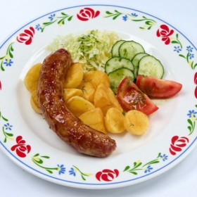 Колбаса Домашняя с овощами и жареным картофелем (ВТОРНИК)